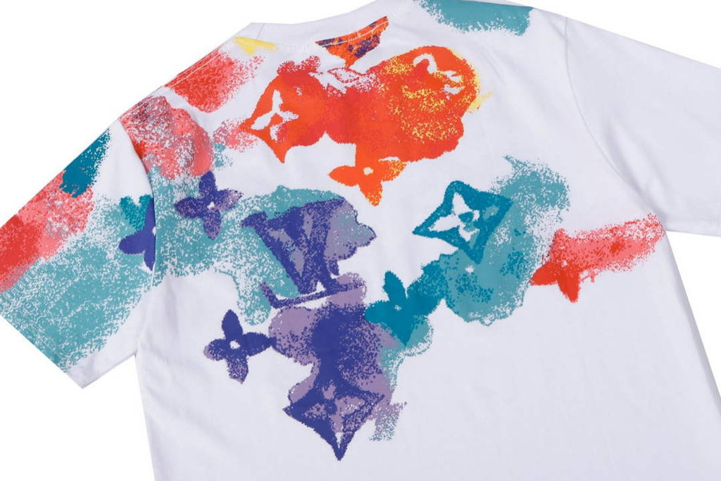 LV 1AAU5B Louis Vuitton Print Cotton Jersey Men Women's T-shirt L56201