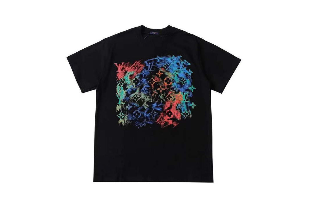 LV 1AAU5B Louis Vuitton Print Cotton Jersey Men Women's T-shirt L56202