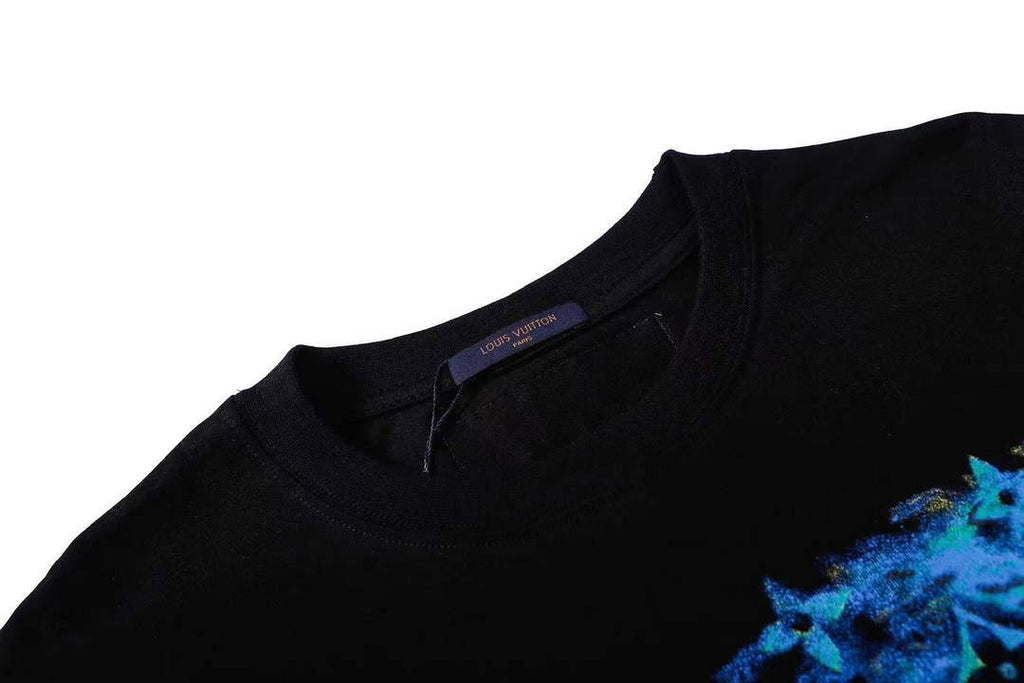 LV 1AAU5B Louis Vuitton Print Cotton Jersey Men Women's T-shirt L56202