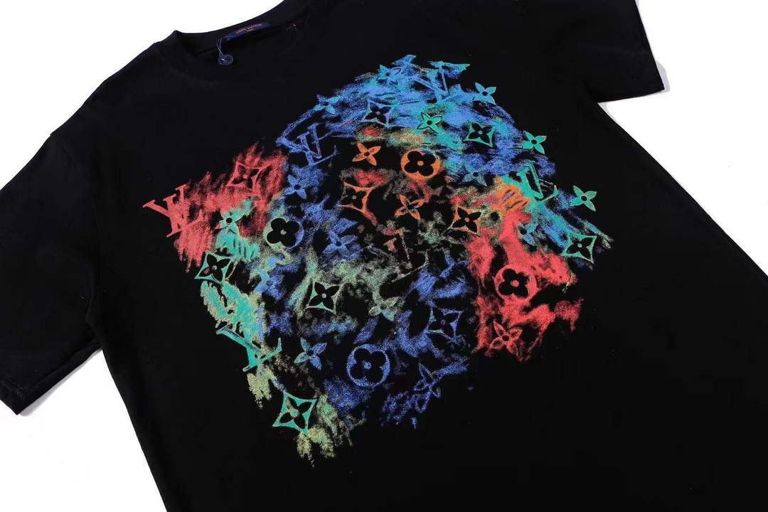 LV 1AAU5B Louis Vuitton Print Cotton Jersey Men Women's T-shirt L56202