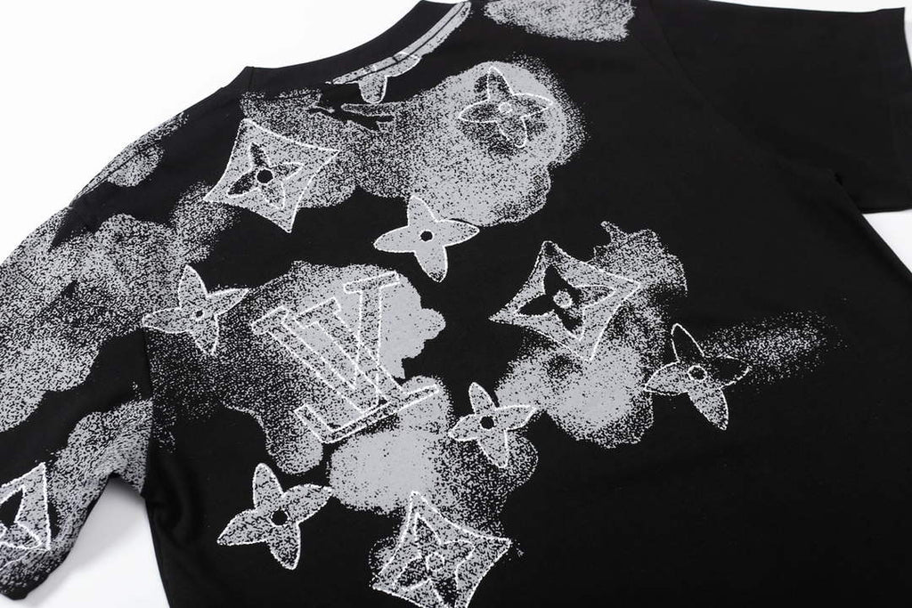 LV 1AAU5B Louis Vuitton Print Cotton Jersey Men Women's T-shirt L56200