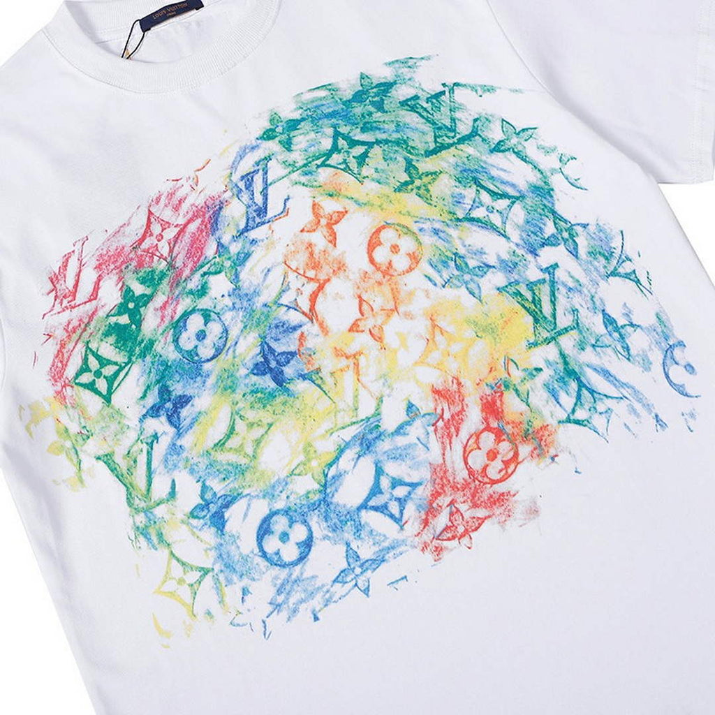 LV 1AAU5B Louis Vuitton Print Cotton Jersey Men Women's T-shirt L56204