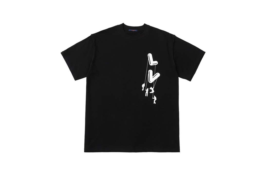 LV 1AAU5B Louis Vuitton Print Cotton Jersey Men Women's T-shirt L56206