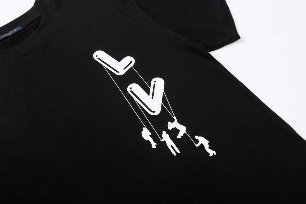 LV 1AAU5B Louis Vuitton Print Cotton Jersey Men Women's T-shirt L56206