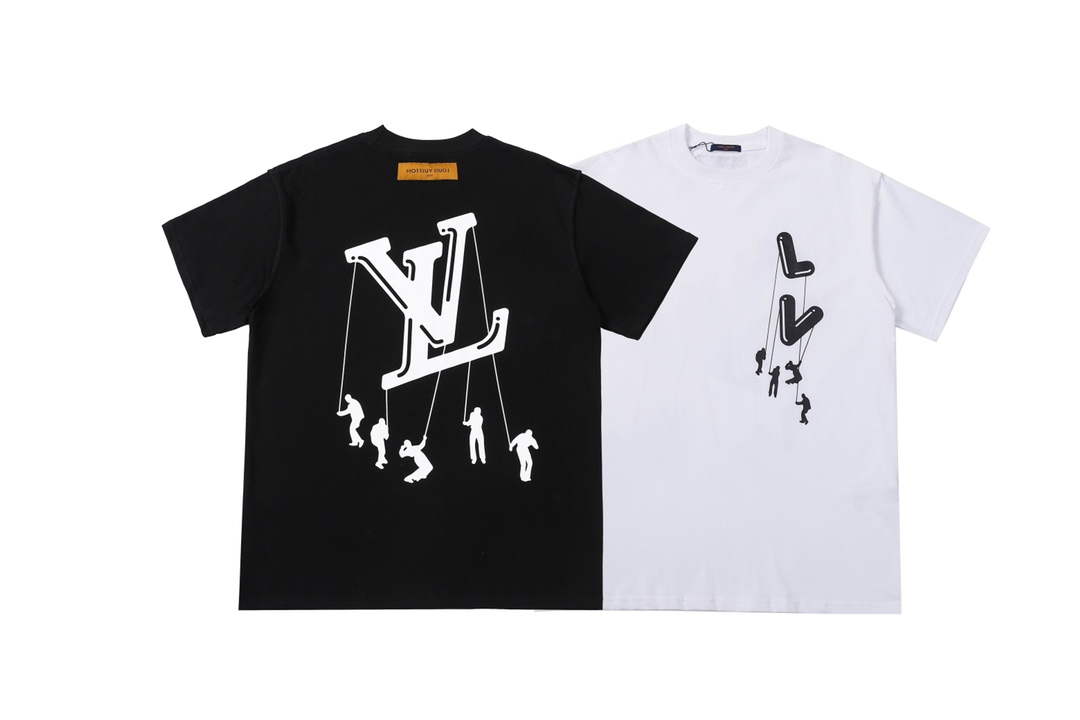 LV 1AAU5B Louis Vuitton Print Cotton Jersey Men Women's T-shirt L56206