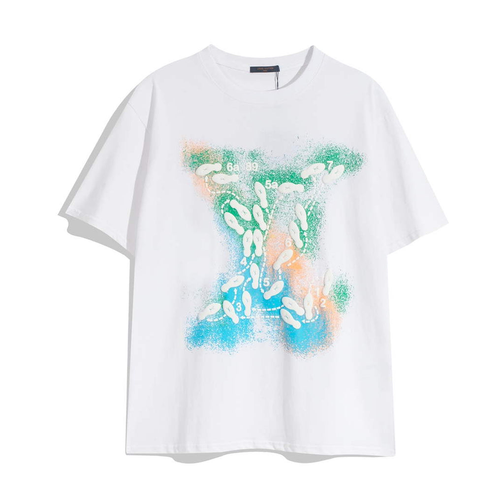 LV 1AAU5B Louis Vuitton Print Cotton Jersey Men Women's T-shirt L56207