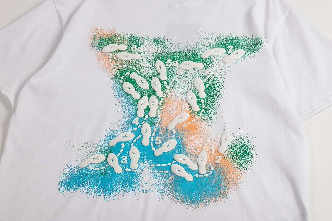 LV 1AAU5B Louis Vuitton Print Cotton Jersey Men Women's T-shirt L56207