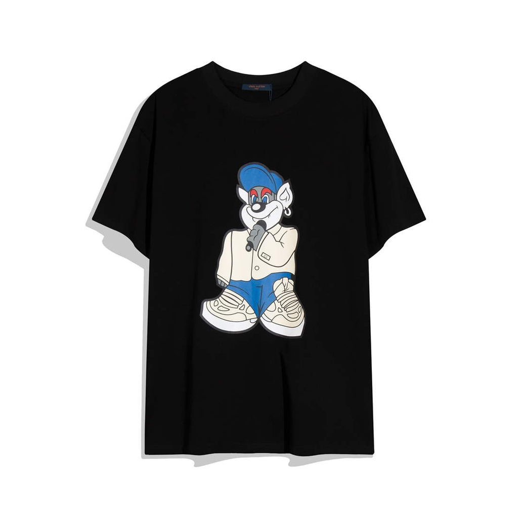 LV 1AAU5B Louis Vuitton Print Cotton Jersey Men Women's T-shirt L56208