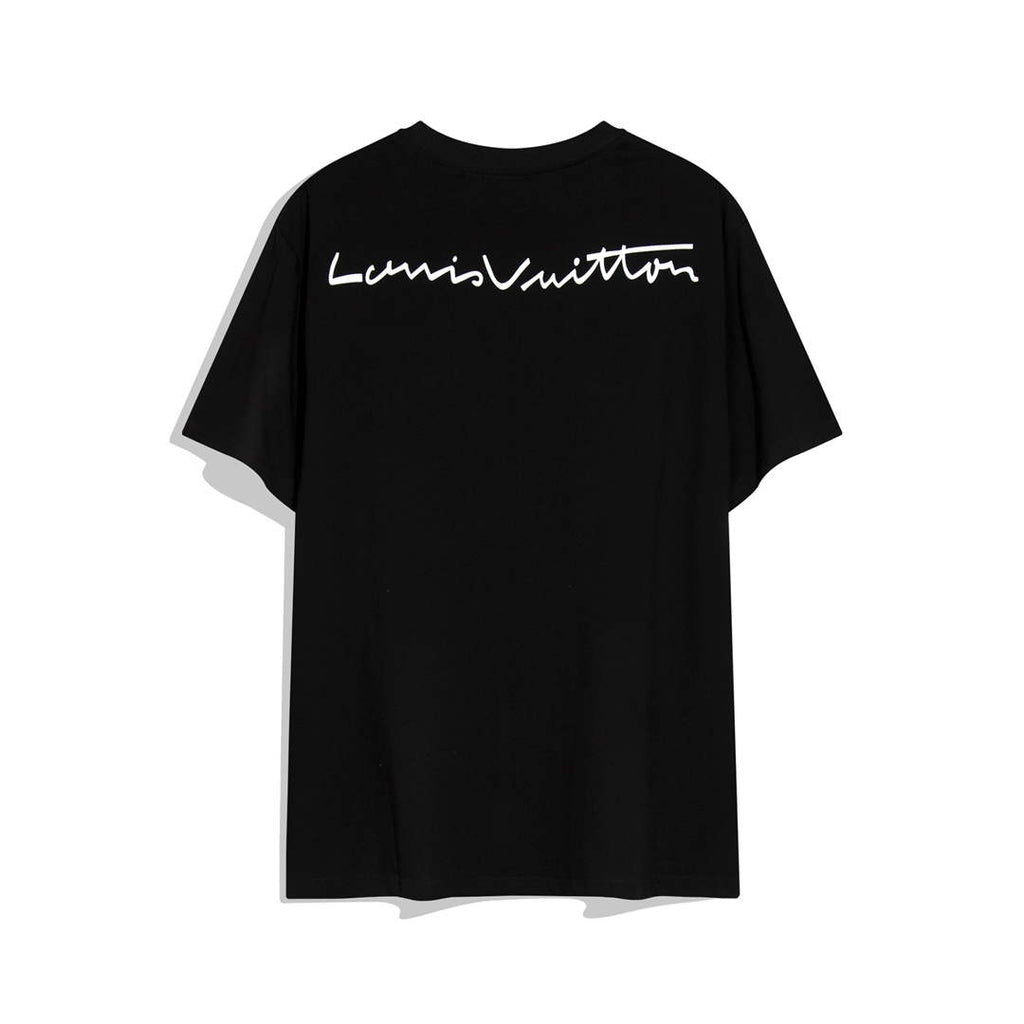 LV 1AAU5B Louis Vuitton Print Cotton Jersey Men Women's T-shirt L56208