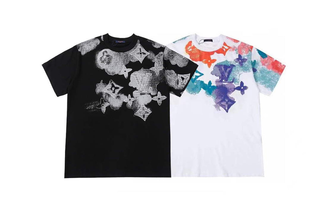 LV 1AAU5B Louis Vuitton Print Cotton Jersey Men Women's T-shirt L56200