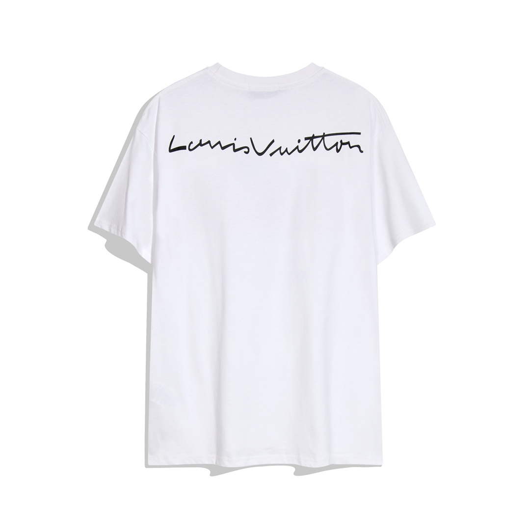 LV 1AAU5B Louis Vuitton Print Cotton Jersey Men Women's T-shirt L56209