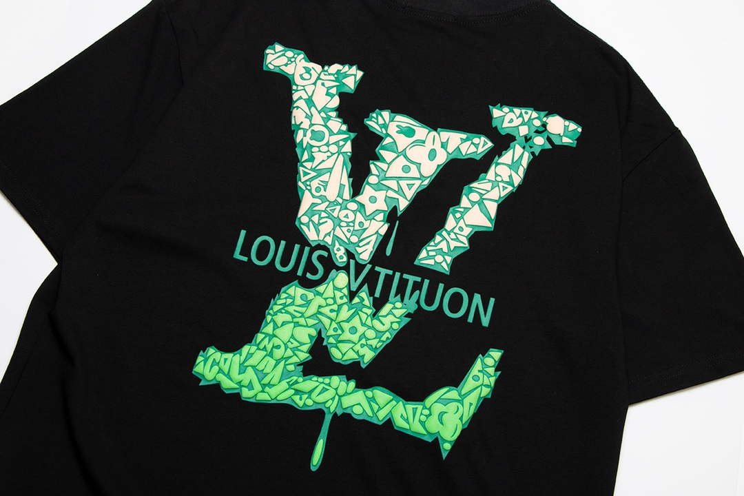 LV 1AAU5B Louis Vuitton Print Cotton Jersey Men Women's T-shirt L56210