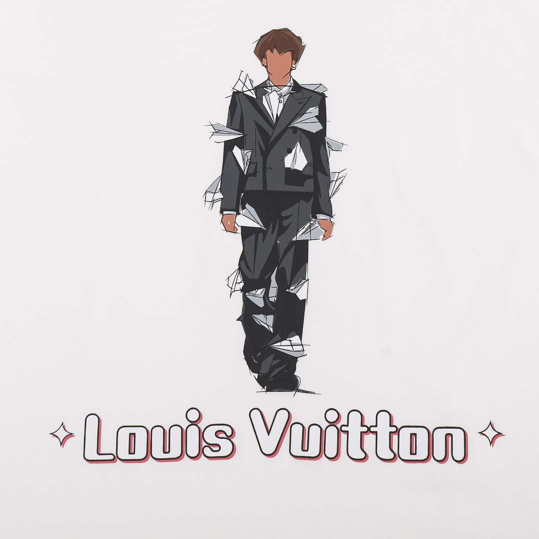 LV 1AAU5D Men's Women's LV Frequency Graphic T-Shirt L66462