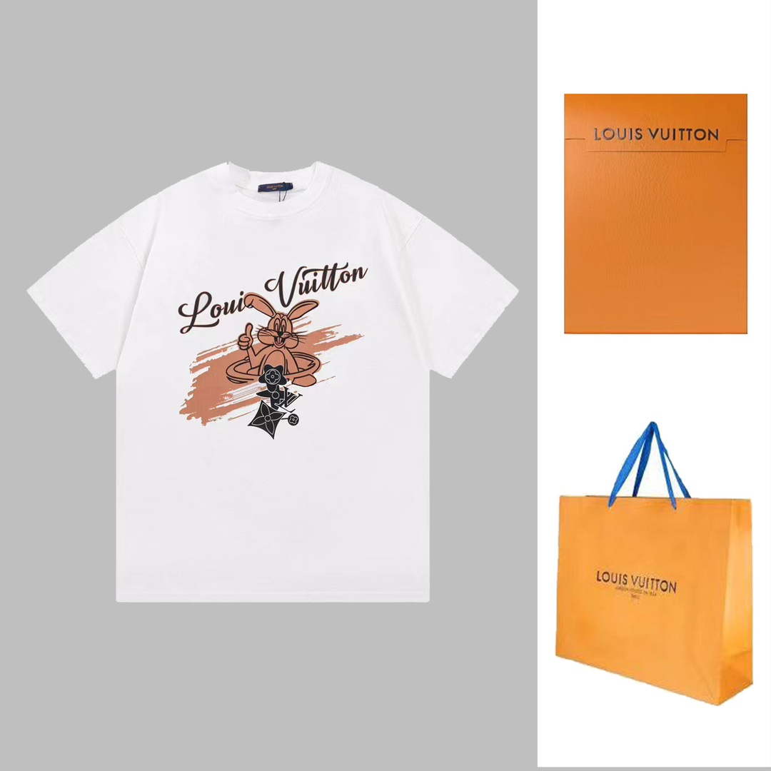 LV 1AAU5D Men's Women's LV Frequency Graphic T-Shirt L66464