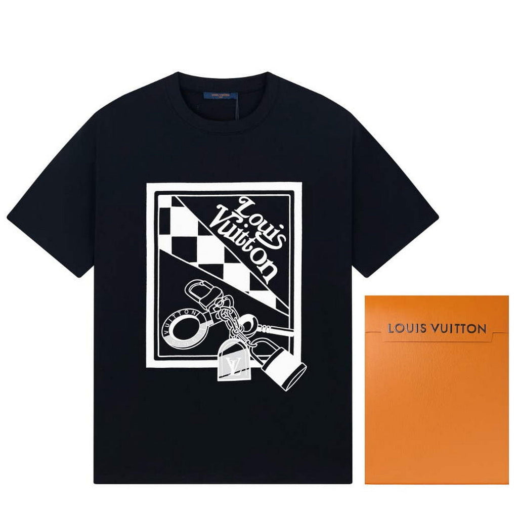 LV 1AAU5D Men's Women's LV Frequency Graphic T-Shirt L66465