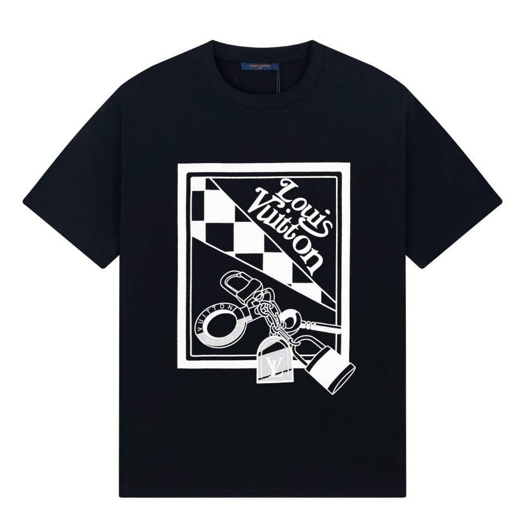 LV 1AAU5D Men's Women's LV Frequency Graphic T-Shirt L66465