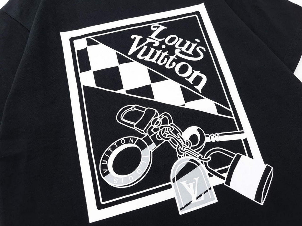 LV 1AAU5D Men's Women's LV Frequency Graphic T-Shirt L66465
