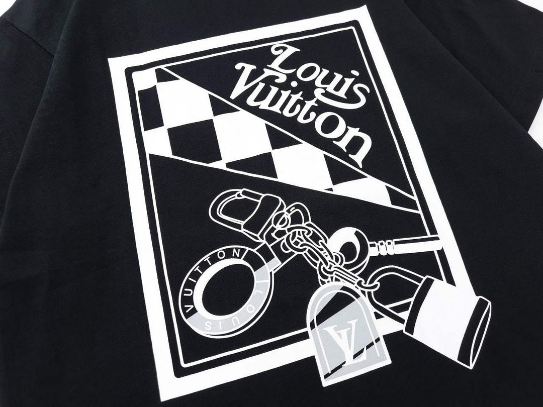 LV 1AAU5D Men's Women's LV Frequency Graphic T-Shirt L66465