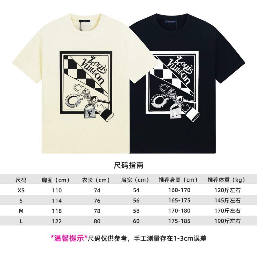 LV 1AAU5D Men's Women's LV Frequency Graphic T-Shirt L66465