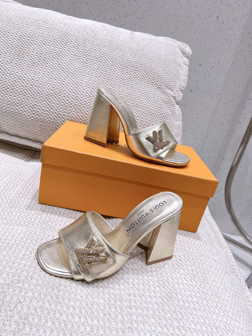 LV 1AB1JL Louis Vuitton Women's Shake Mules heel 9.5cm L68254