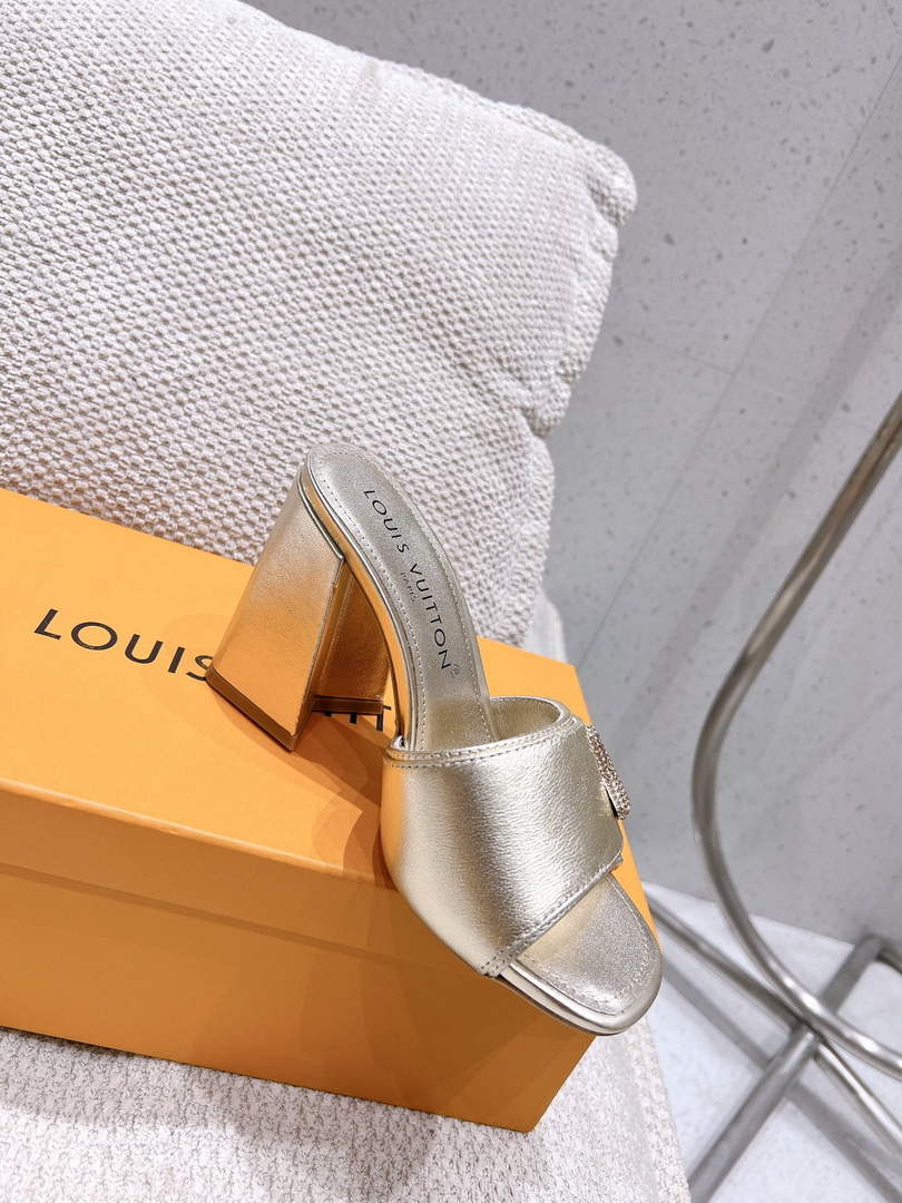 LV 1AB1JL Louis Vuitton Women's Shake Mules heel 9.5cm L68254