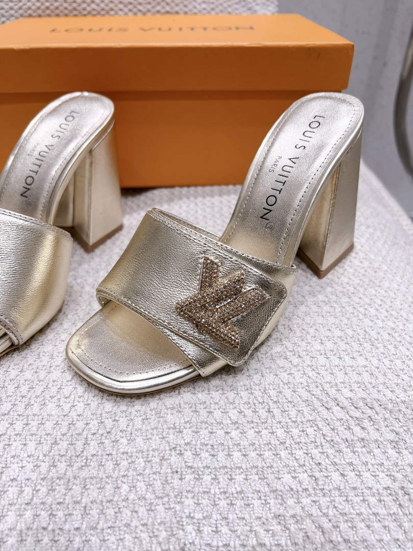 LV 1AB1JL Louis Vuitton Women's Shake Mules heel 9.5cm L68254