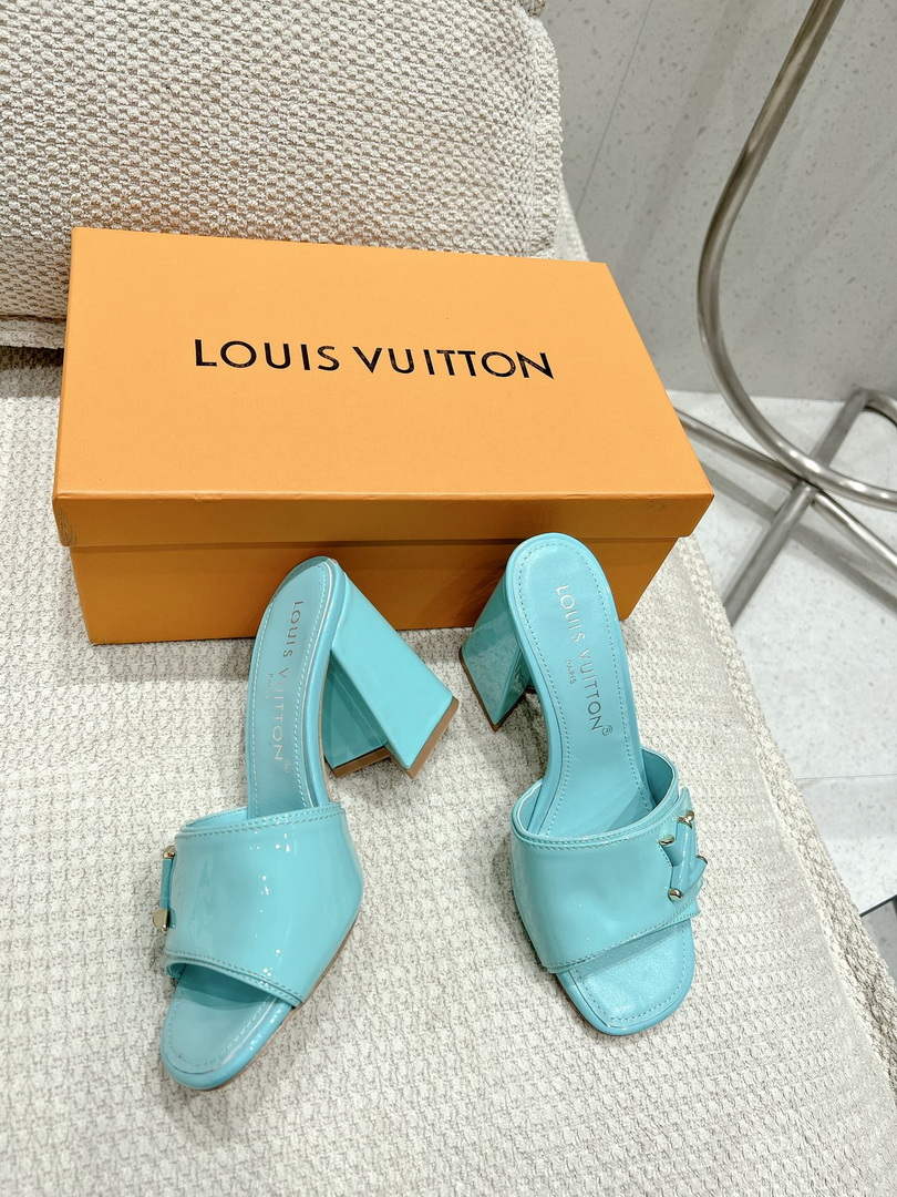 LV 1AB1JL Louis Vuitton Women's Shake Mules heel 9.5cm L68255