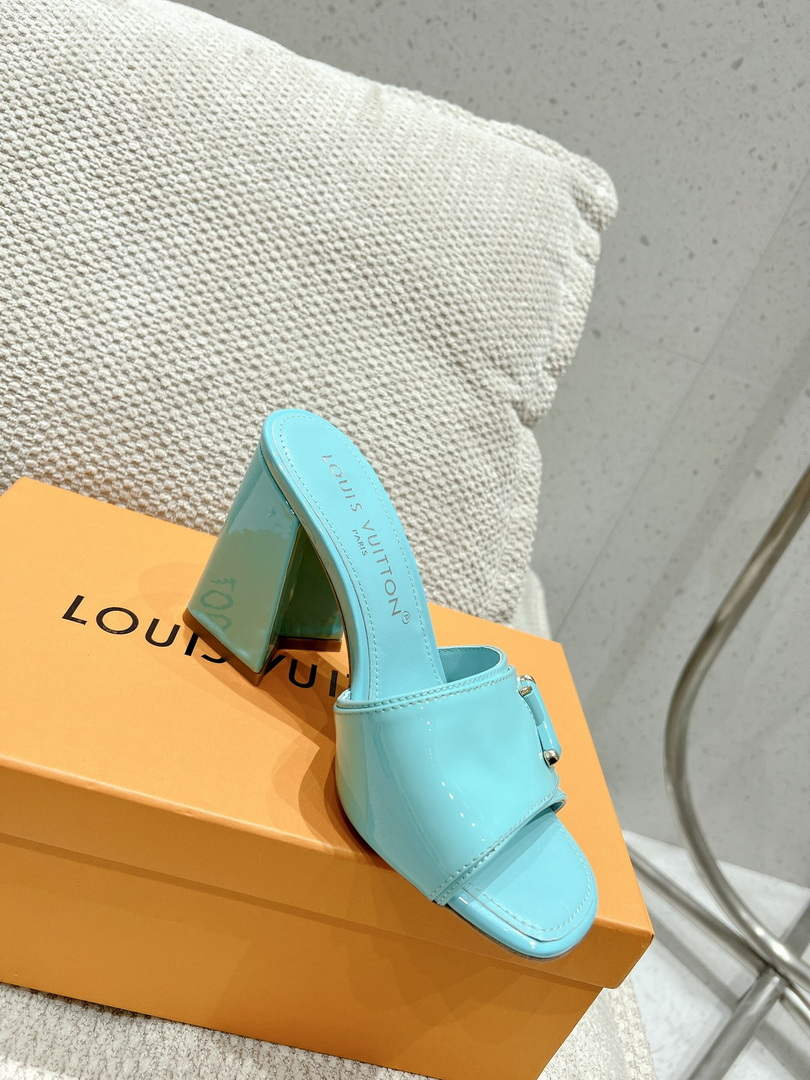 LV 1AB1JL Louis Vuitton Women's Shake Mules heel 9.5cm L68255