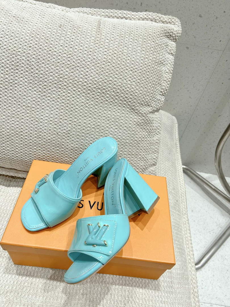 LV 1AB1JL Louis Vuitton Women's Shake Mules heel 9.5cm L68255