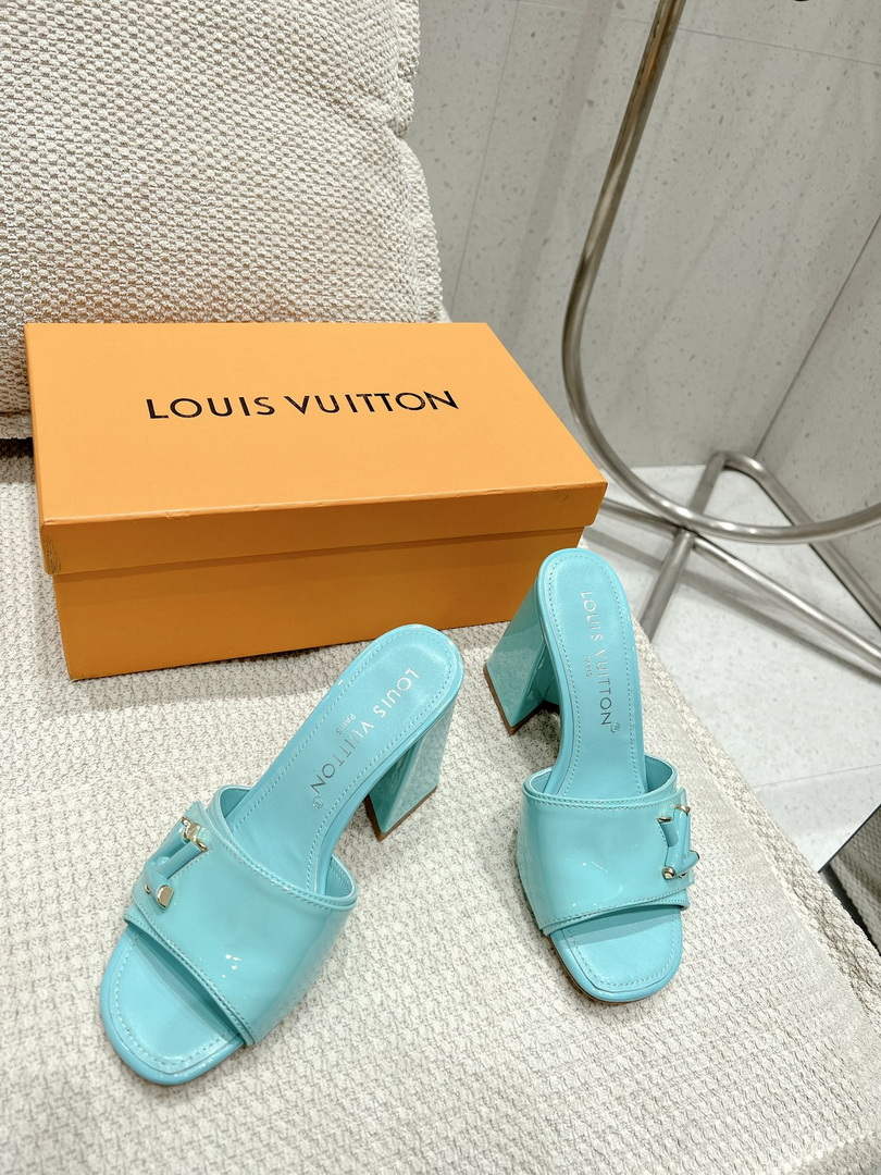 LV 1AB1JL Louis Vuitton Women's Shake Mules heel 9.5cm L68255