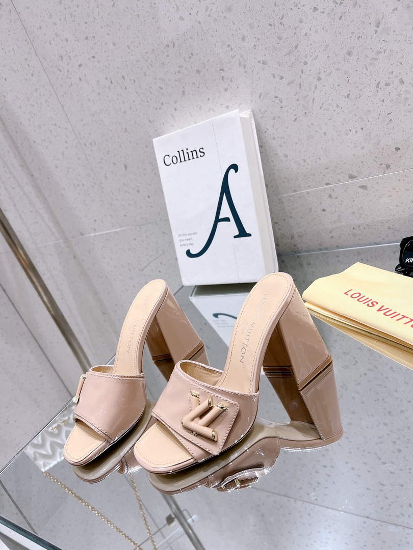 LV 1AB1JL Louis Vuitton Women's Shake Mules heel 9.5cm L68256