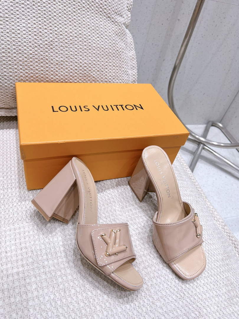 LV 1AB1JL Louis Vuitton Women's Shake Mules heel 9.5cm L68256