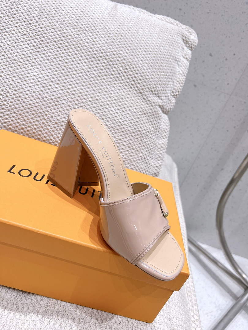 LV 1AB1JL Louis Vuitton Women's Shake Mules heel 9.5cm L68256