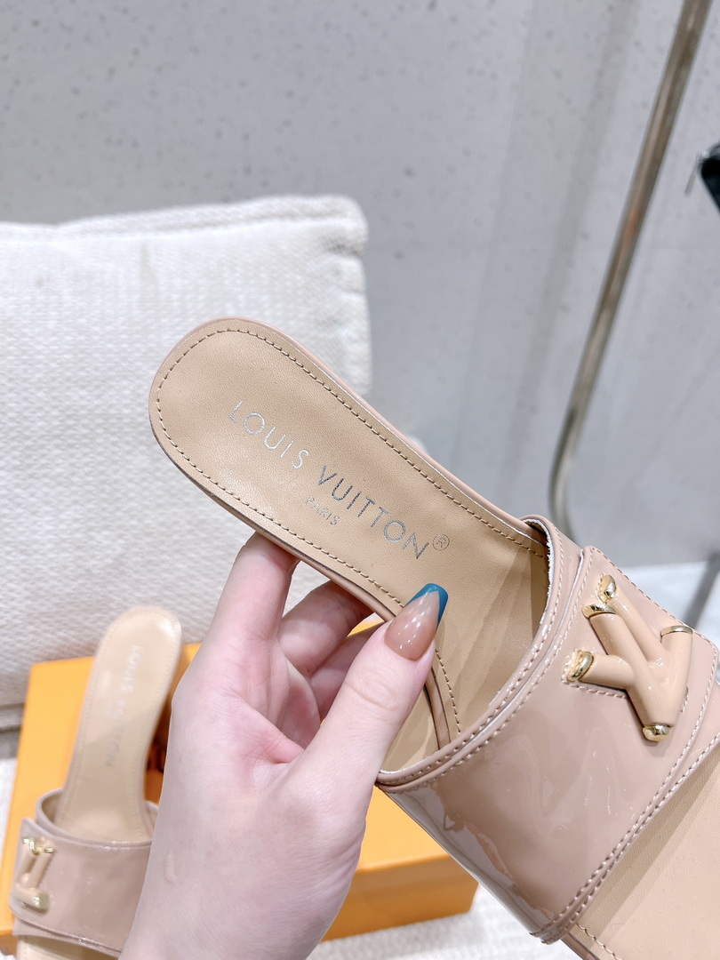 LV 1AB1JL Louis Vuitton Women's Shake Mules heel 9.5cm L68256