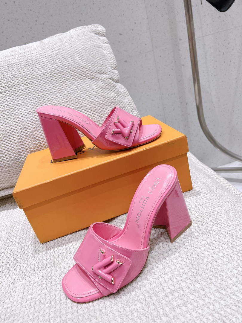 LV 1AB1JL Louis Vuitton Women's Shake Mules heel 9.5cm L68257