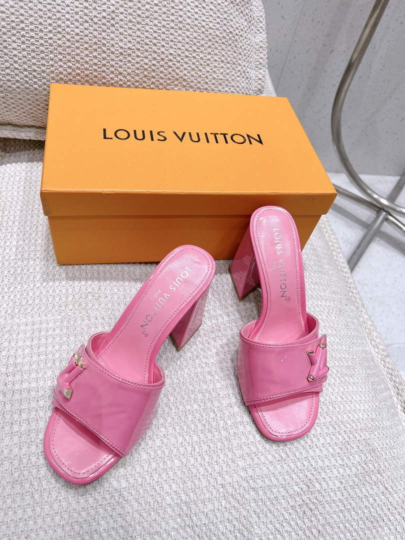 LV 1AB1JL Louis Vuitton Women's Shake Mules heel 9.5cm L68257