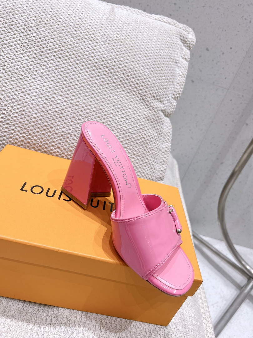 LV 1AB1JL Louis Vuitton Women's Shake Mules heel 9.5cm L68257