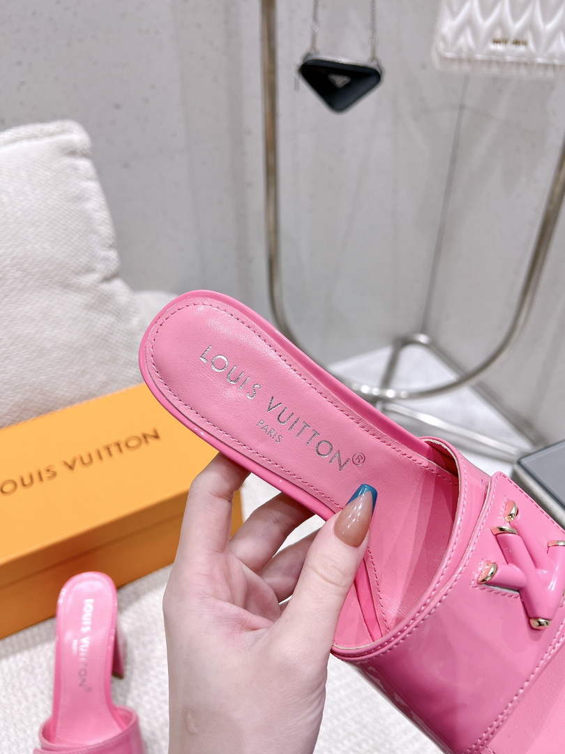 LV 1AB1JL Louis Vuitton Women's Shake Mules heel 9.5cm L68257