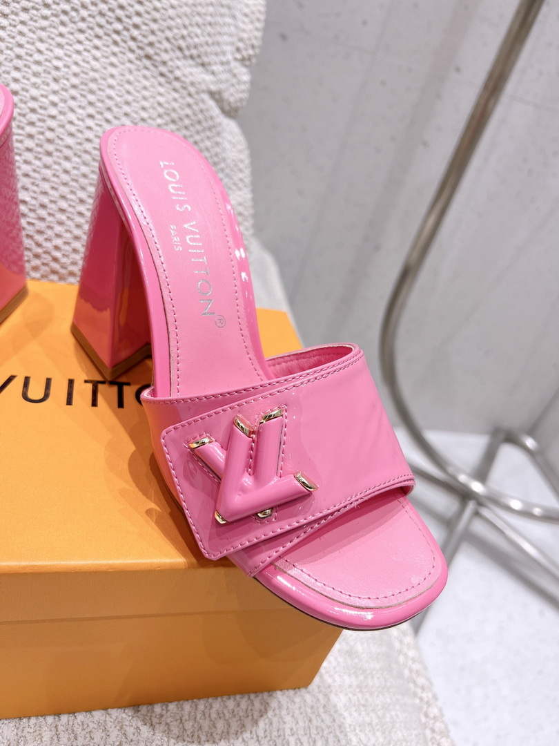 LV 1AB1JL Louis Vuitton Women's Shake Mules heel 9.5cm L68257