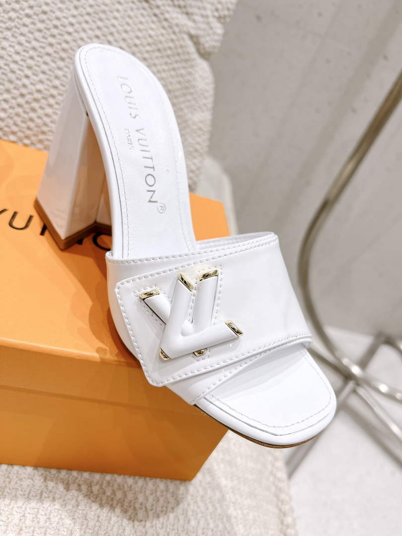 LV 1AB1JL Louis Vuitton Women's Shake Mules heel 9.5cm L68258