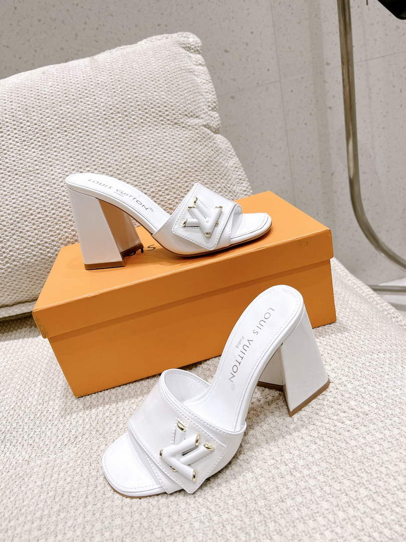 LV 1AB1JL Louis Vuitton Women's Shake Mules heel 9.5cm L68258