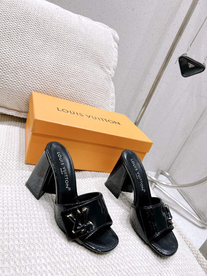 LV 1AB1JL Louis Vuitton Women's Shake Mules heel 9.5cm L68259