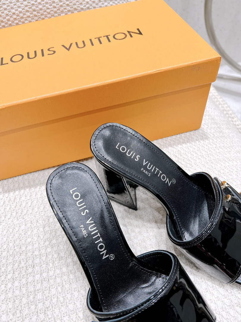 LV 1AB1JL Louis Vuitton Women's Shake Mules heel 9.5cm L68259