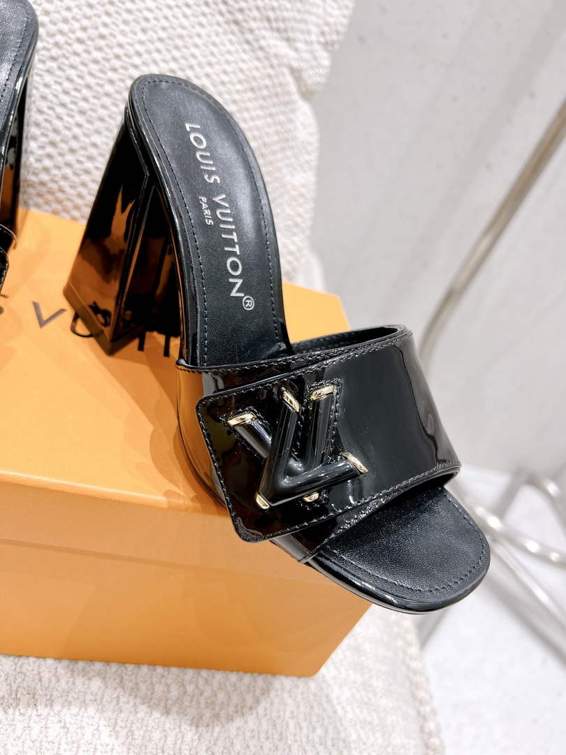 LV 1AB1JL Louis Vuitton Women's Shake Mules heel 9.5cm L68259