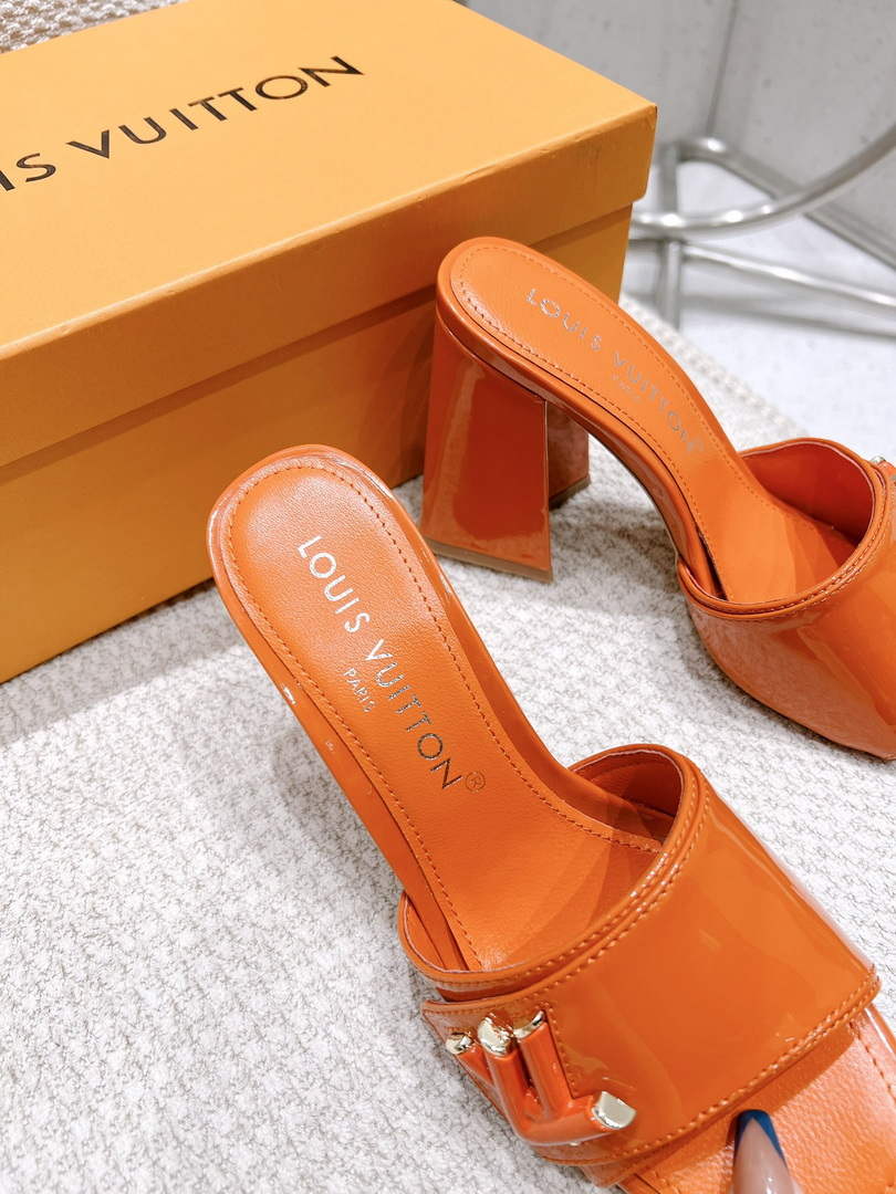 LV 1AB1JL Louis Vuitton Women's Shake Mules heel 9.5cm L68260