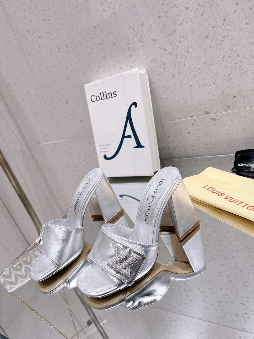 LV 1AB1JL Louis Vuitton Women's Shake Mules heel 9.5cm L68253