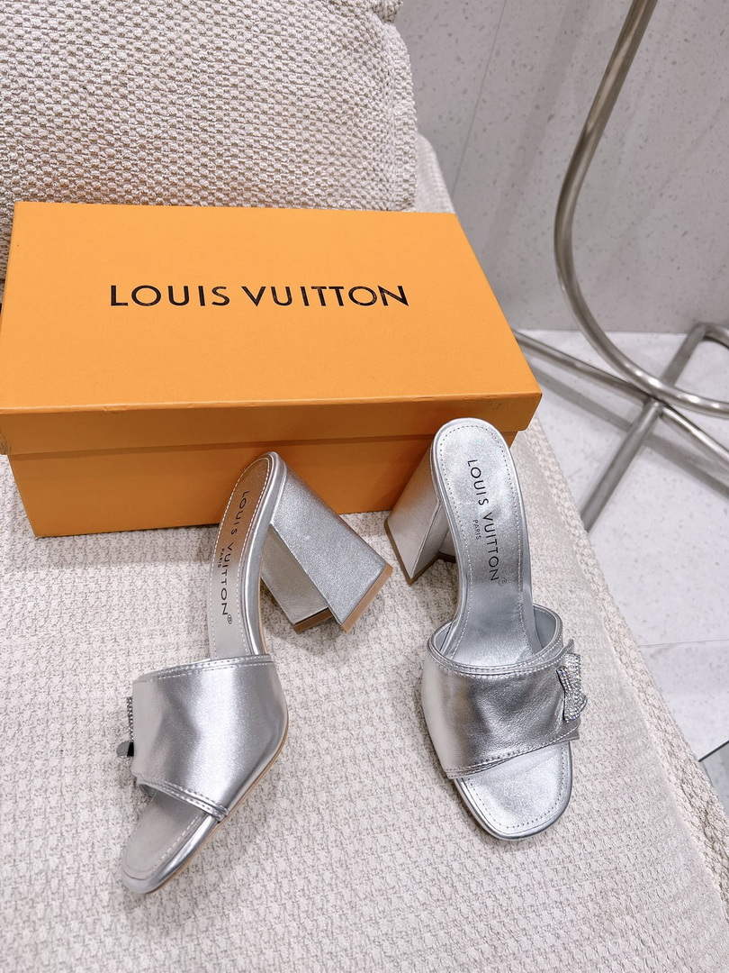 LV 1AB1JL Louis Vuitton Women's Shake Mules heel 9.5cm L68253