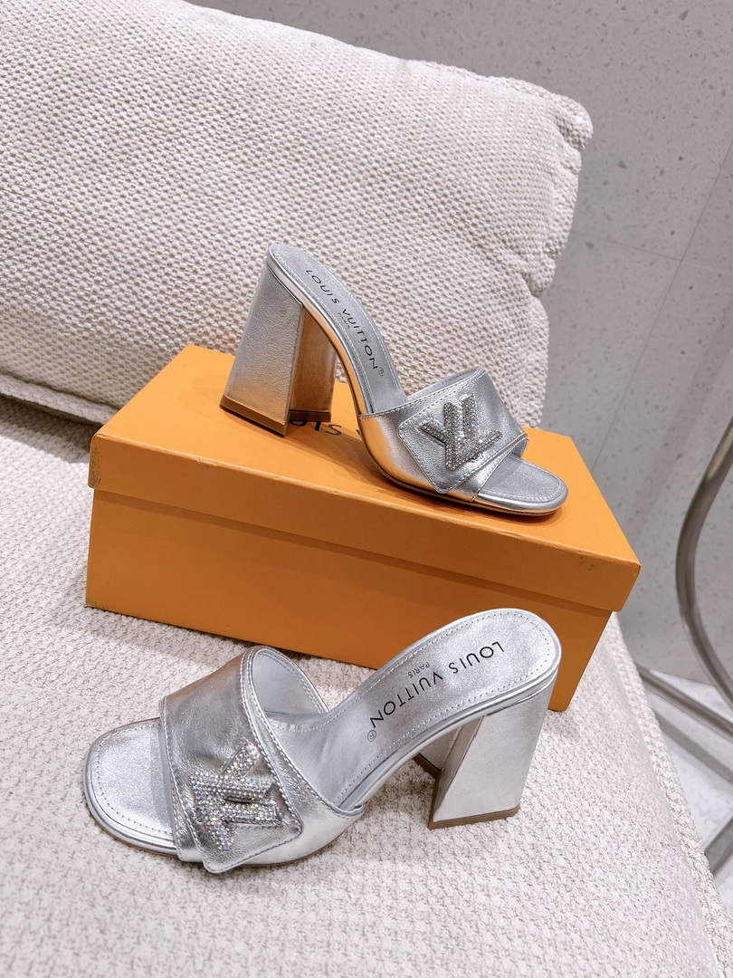 LV 1AB1JL Louis Vuitton Women's Shake Mules heel 9.5cm L68253