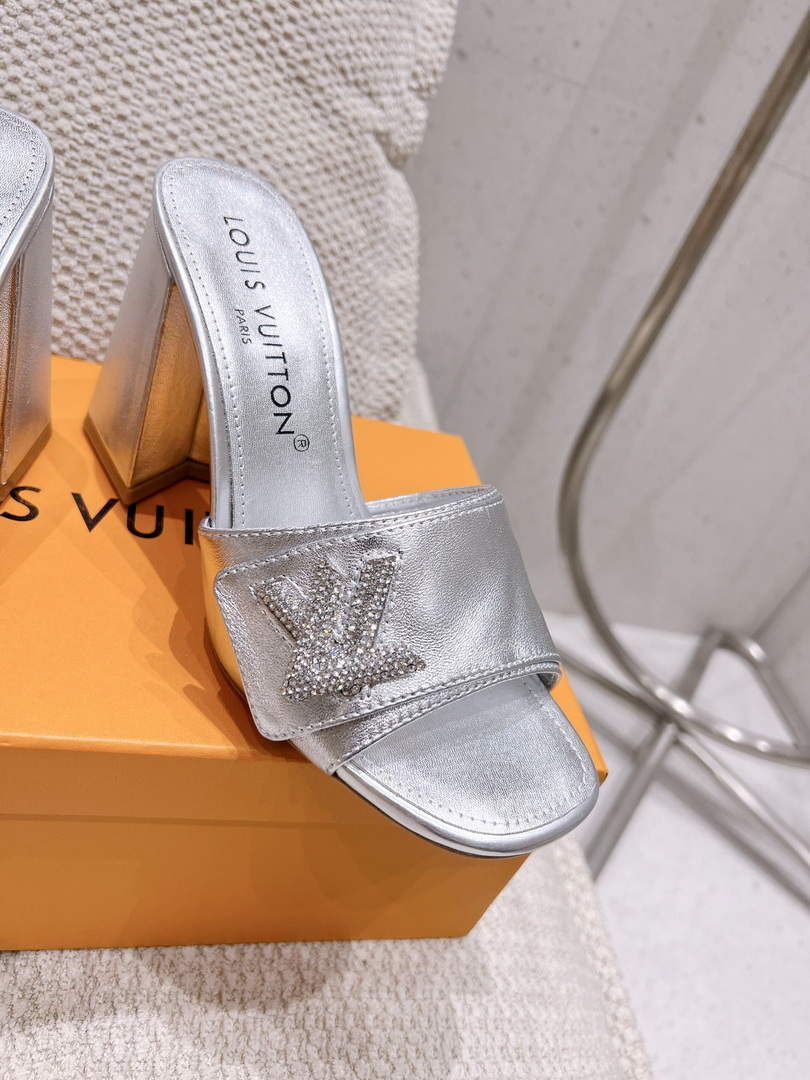 LV 1AB1JL Louis Vuitton Women's Shake Mules heel 9.5cm L68253