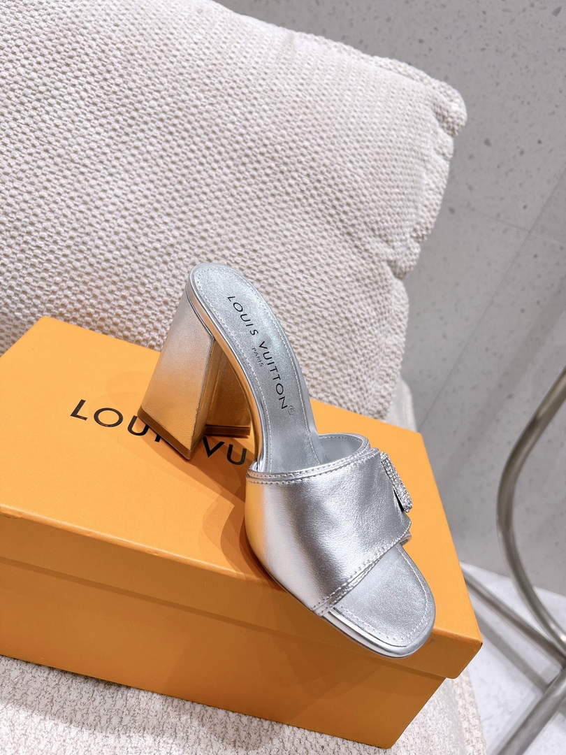 LV 1AB1JL Louis Vuitton Women's Shake Mules heel 9.5cm L68253